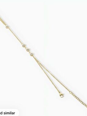 Gold Cubic Zirconia hand Chain Bracelet